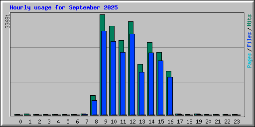Hourly usage for September 2025